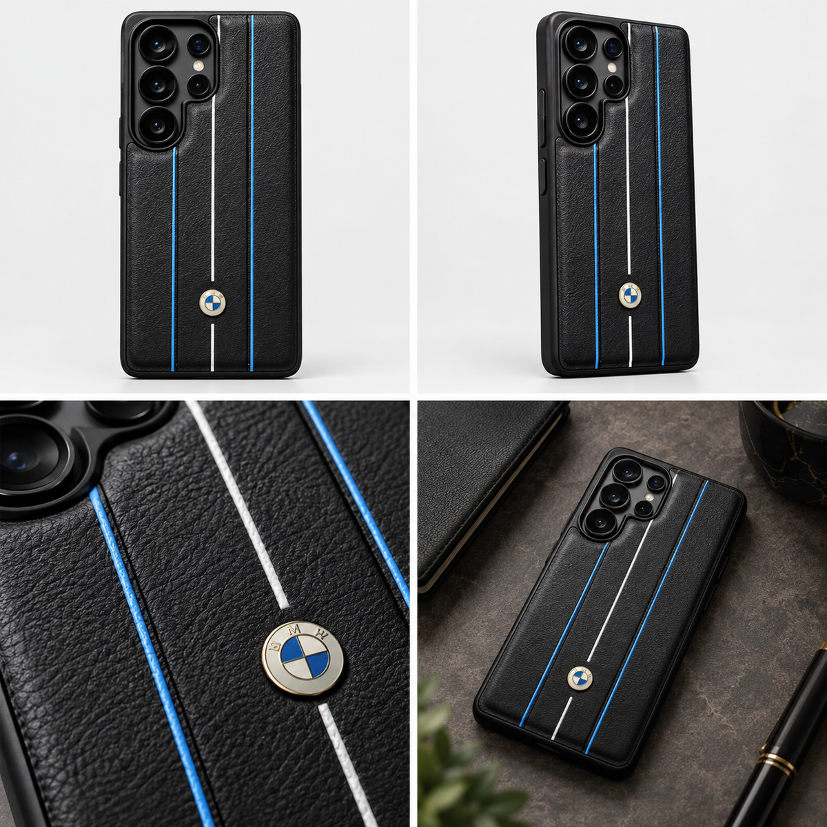 BMW Leather Case Smartphone Showcase for Samsung S Series