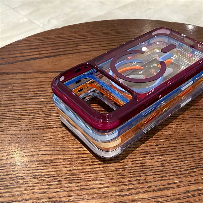 Shockproof Clear Magnetic iPhone Case – Premium Cushion Bumper Protection