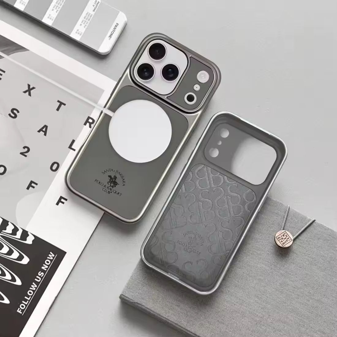 Polo Lucas Trend Business Style Shockproof Magnetic Case for iPhone Series