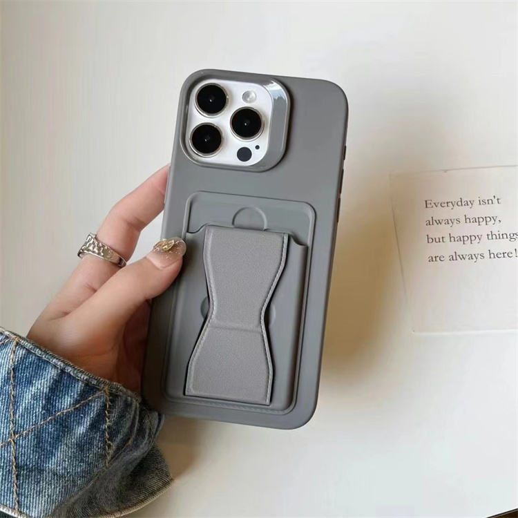 Premium Silicone Phone Case with Kickstand and Card Slot