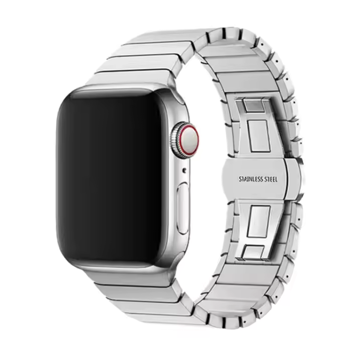 Titanium Bamboo Stainless Steel Detachable Band Man Watch Metal Strap for apple Watch