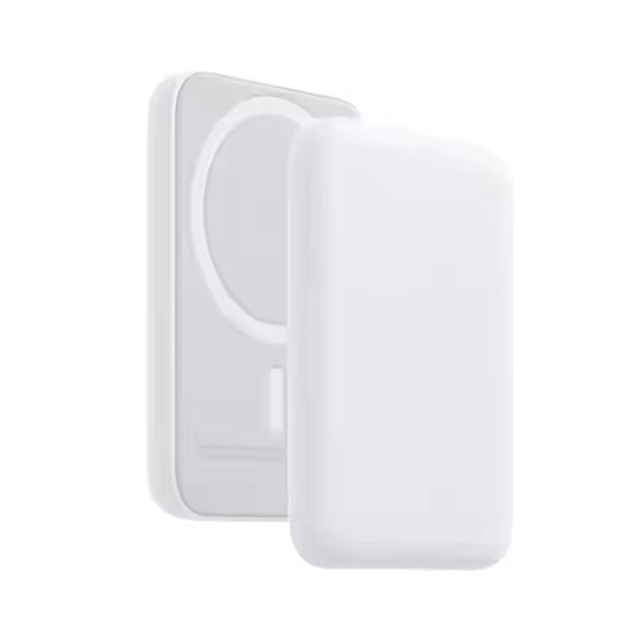Portable Magnetic Wireless External Charger [15W Fast Charging] Compatible with MagSafe (10000mAh, Magnetic White)