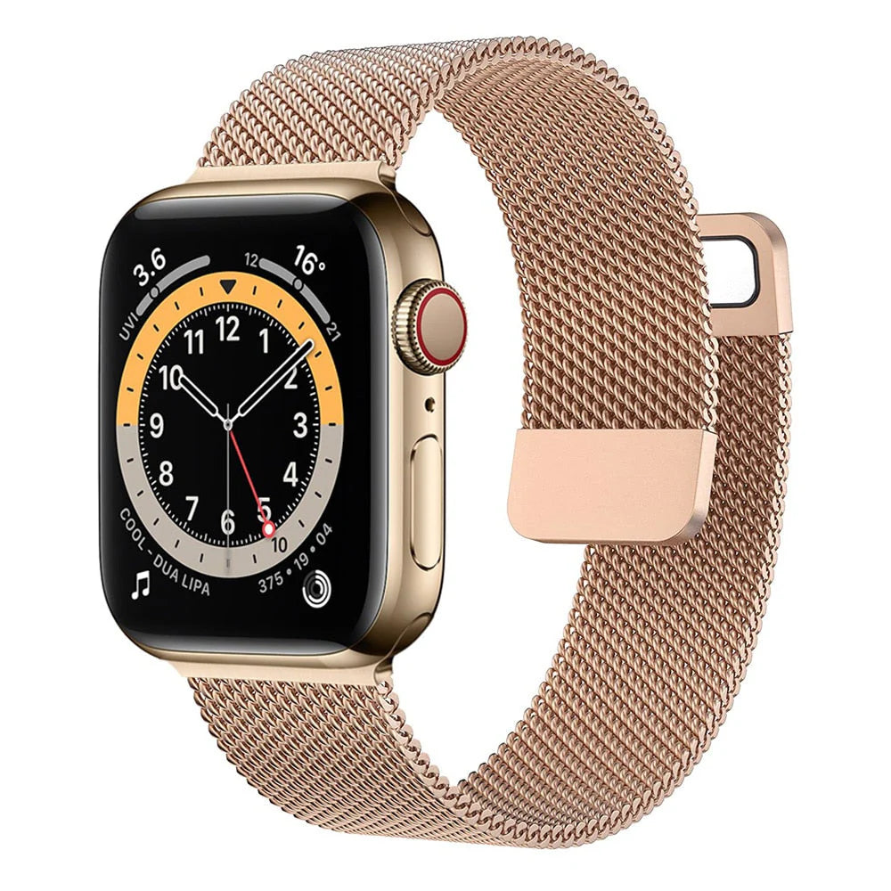 Black Milanese Loop Watch Strap – Premium Stainless Steel Mesh Band