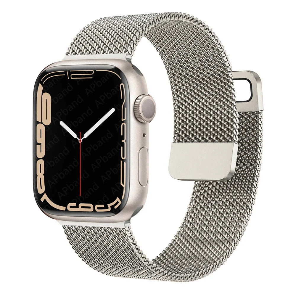 Black Milanese Loop Watch Strap – Premium Stainless Steel Mesh Band
