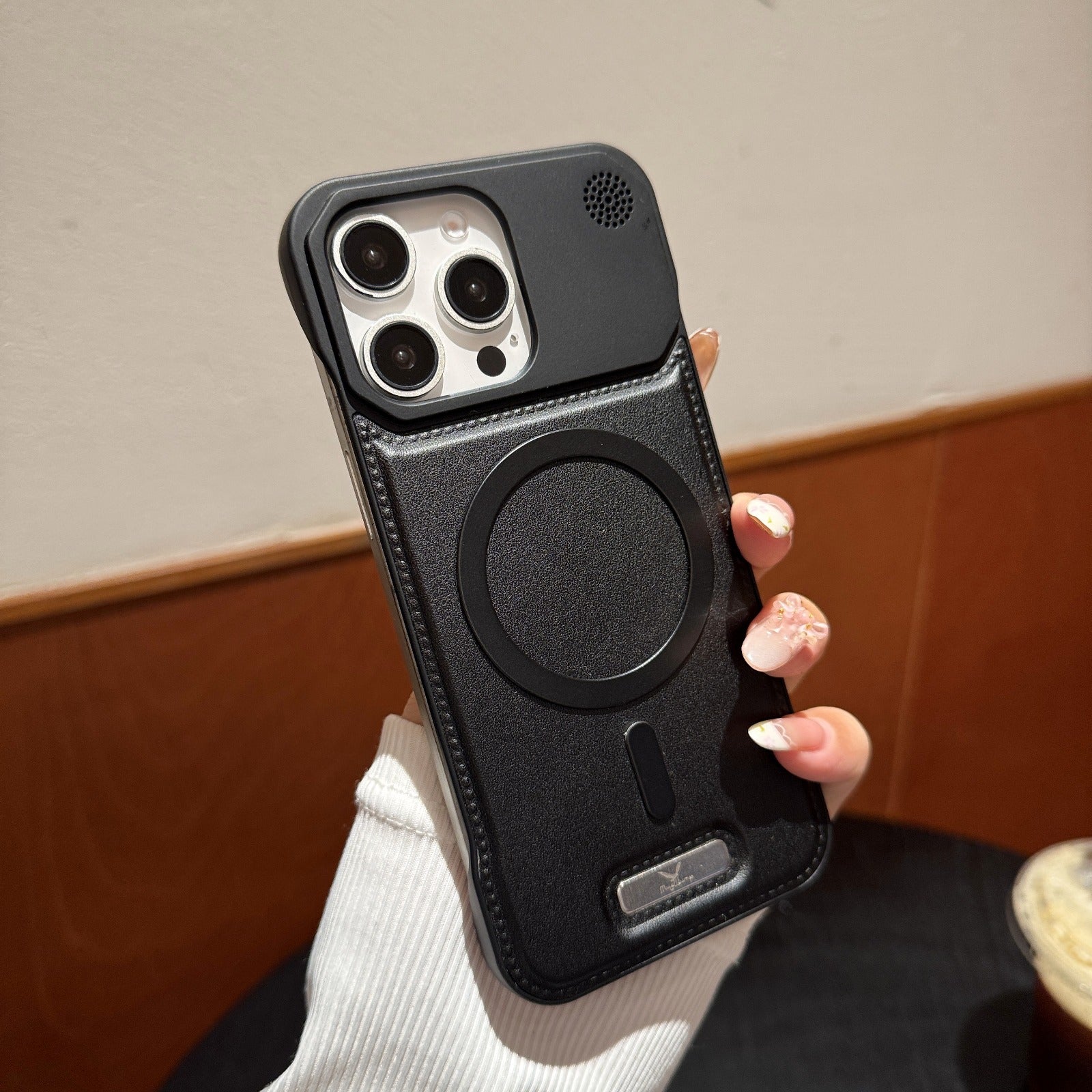 Premium Metallic AeroFLex Leather Case With Aroma Perfume Cover Compatible For iPhone Series