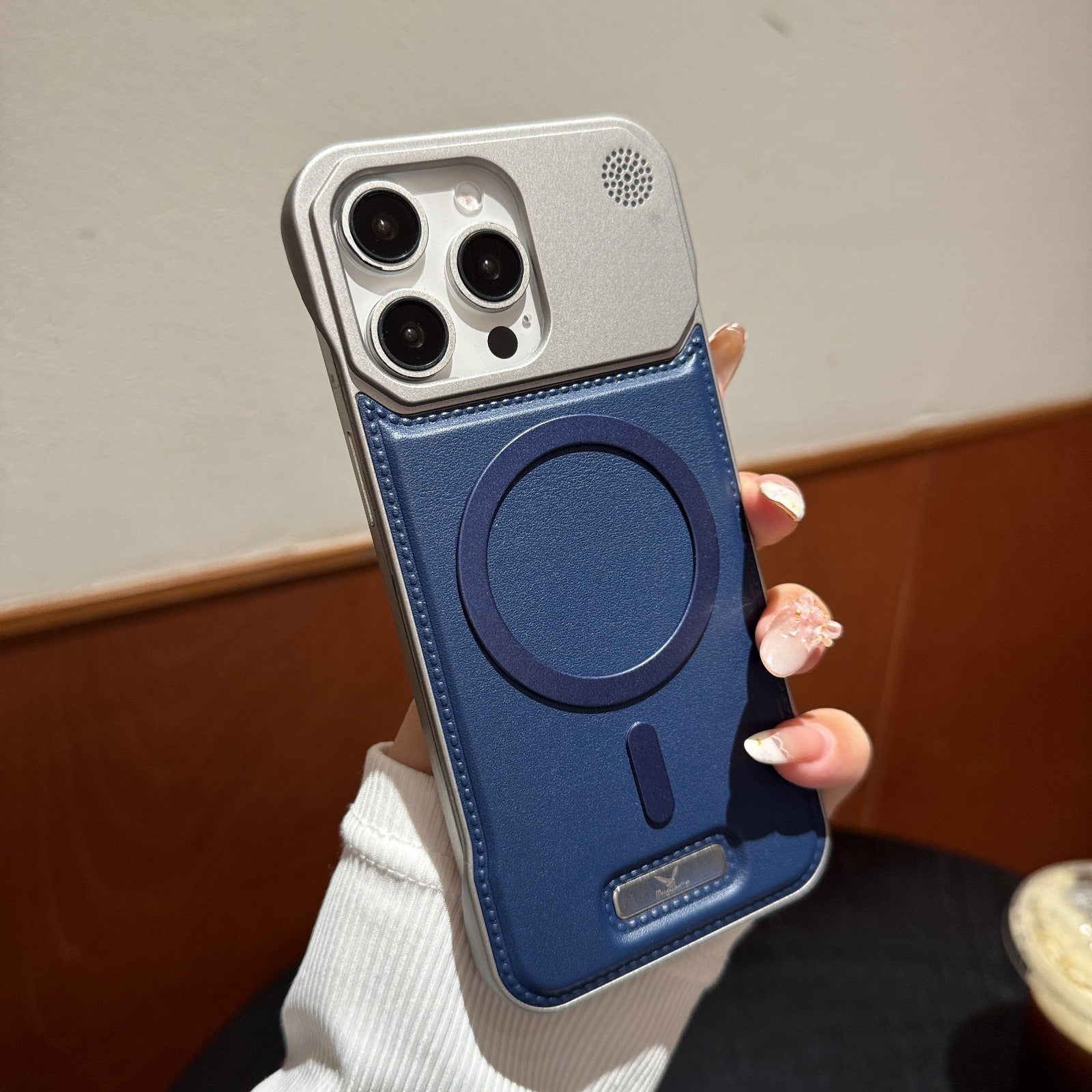 Premium Metallic AeroFLex Leather Case With Aroma Perfume Cover Compatible For iPhone Series