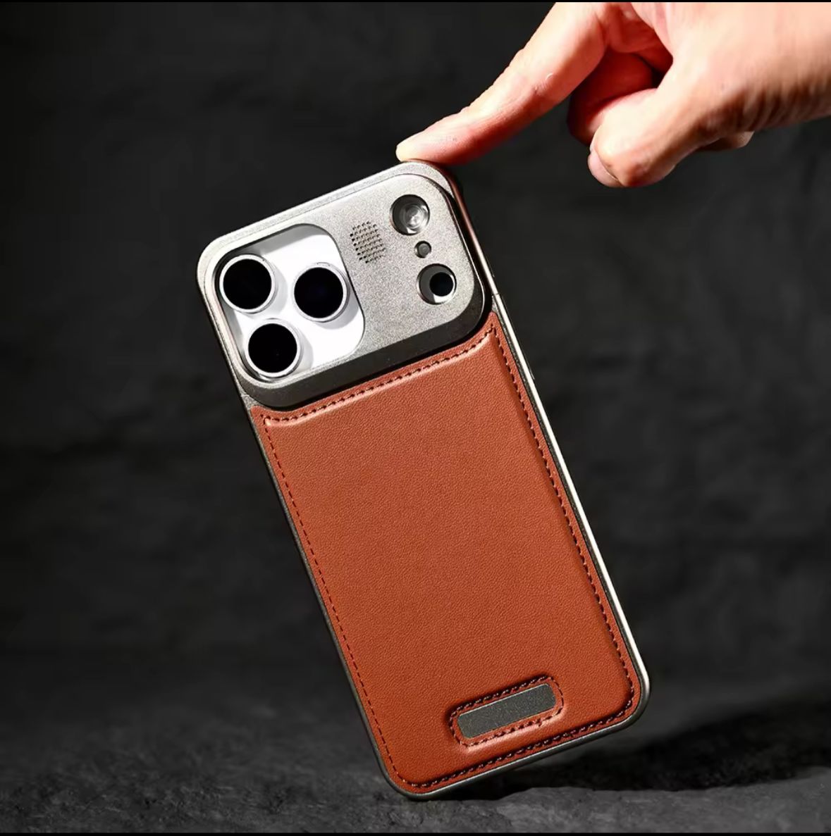 Premium Metallic AeroFLex Leather Case With Aroma Perfume Cover Compatible For iPhone Series