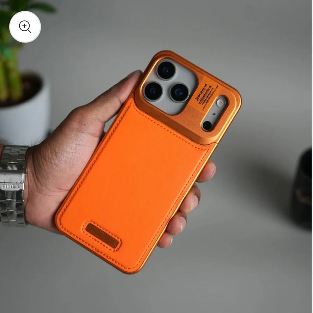 Premium Metallic AeroFLex Leather Case With Aroma Perfume Cover Compatible For iPhone Series