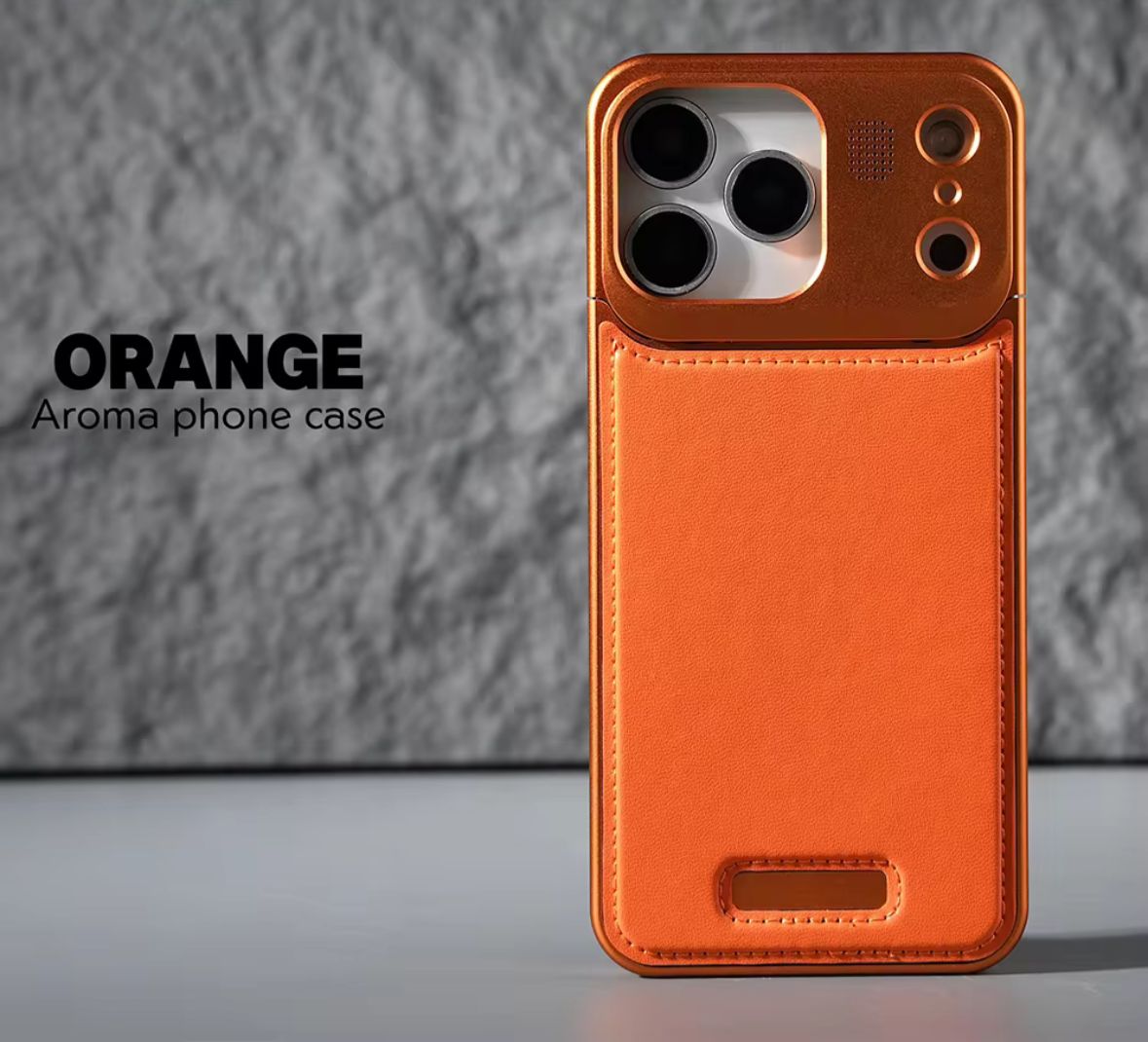 Premium Metallic AeroFLex Leather Case With Aroma Perfume Cover Compatible For iPhone Series