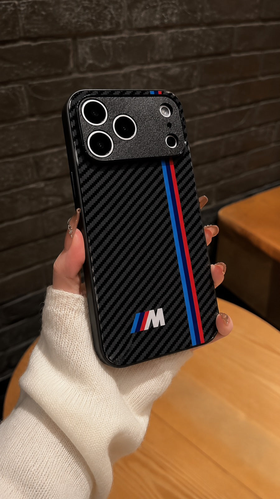 Luxury Carbon Fiber Back Cover Magnetic Phone Case