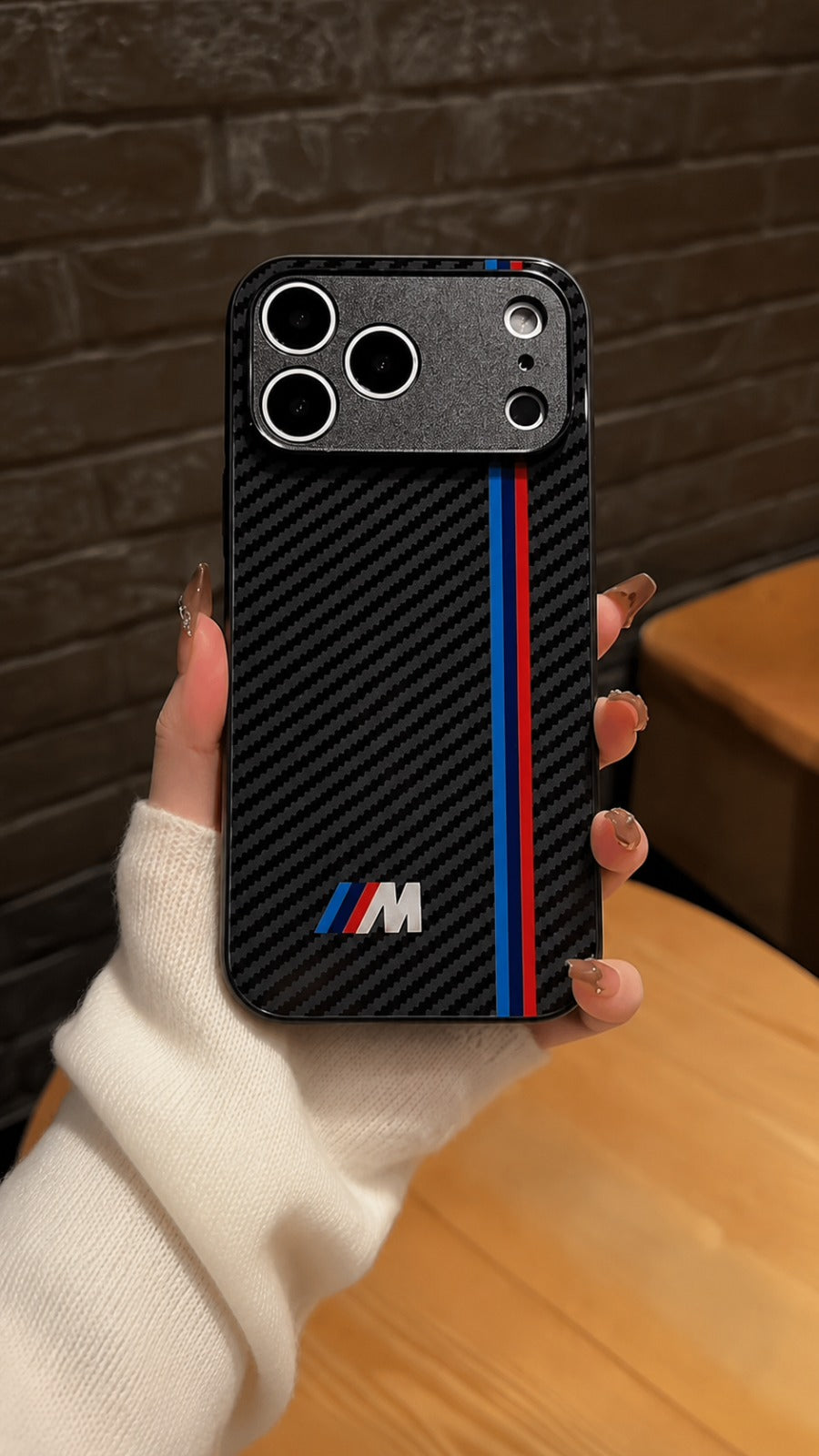 Luxury Carbon Fiber Back Cover Magnetic Phone Case