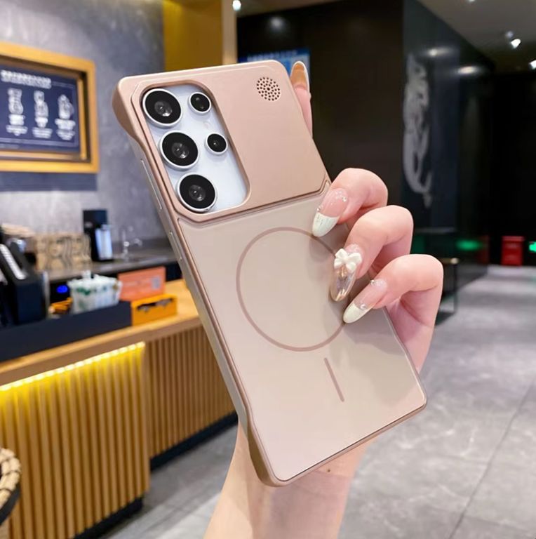 Ultra thin Borderless Magnetic Matte Case For Samsung Series