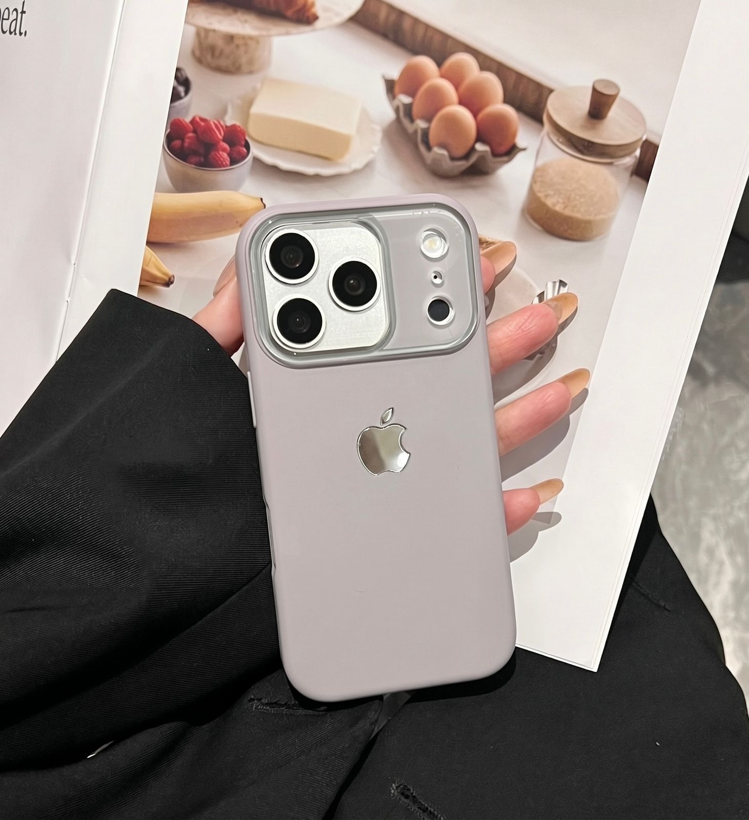 Luxury Silicone iPhone Case with Metal Camera Lens Protection