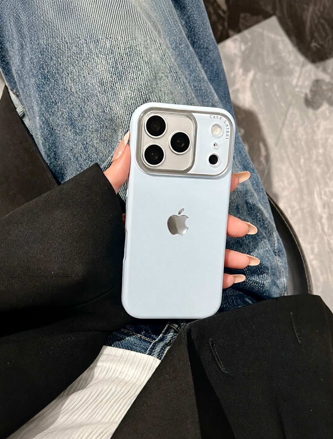 Luxury Silicone iPhone Case with Metal Camera Lens Protection