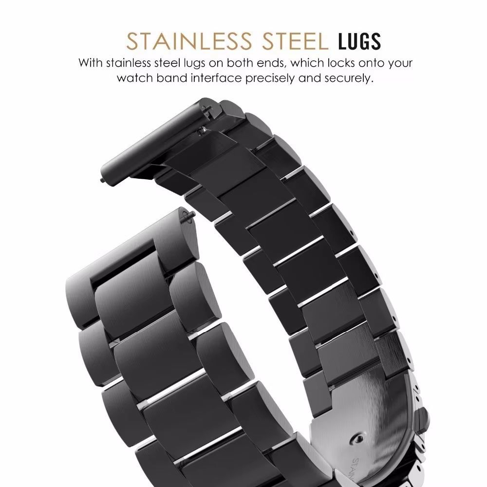 Black Stainless Steel Watch Strap