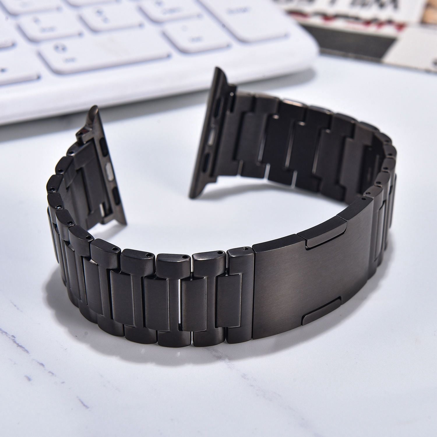 Black Stainless Steel Watch Strap