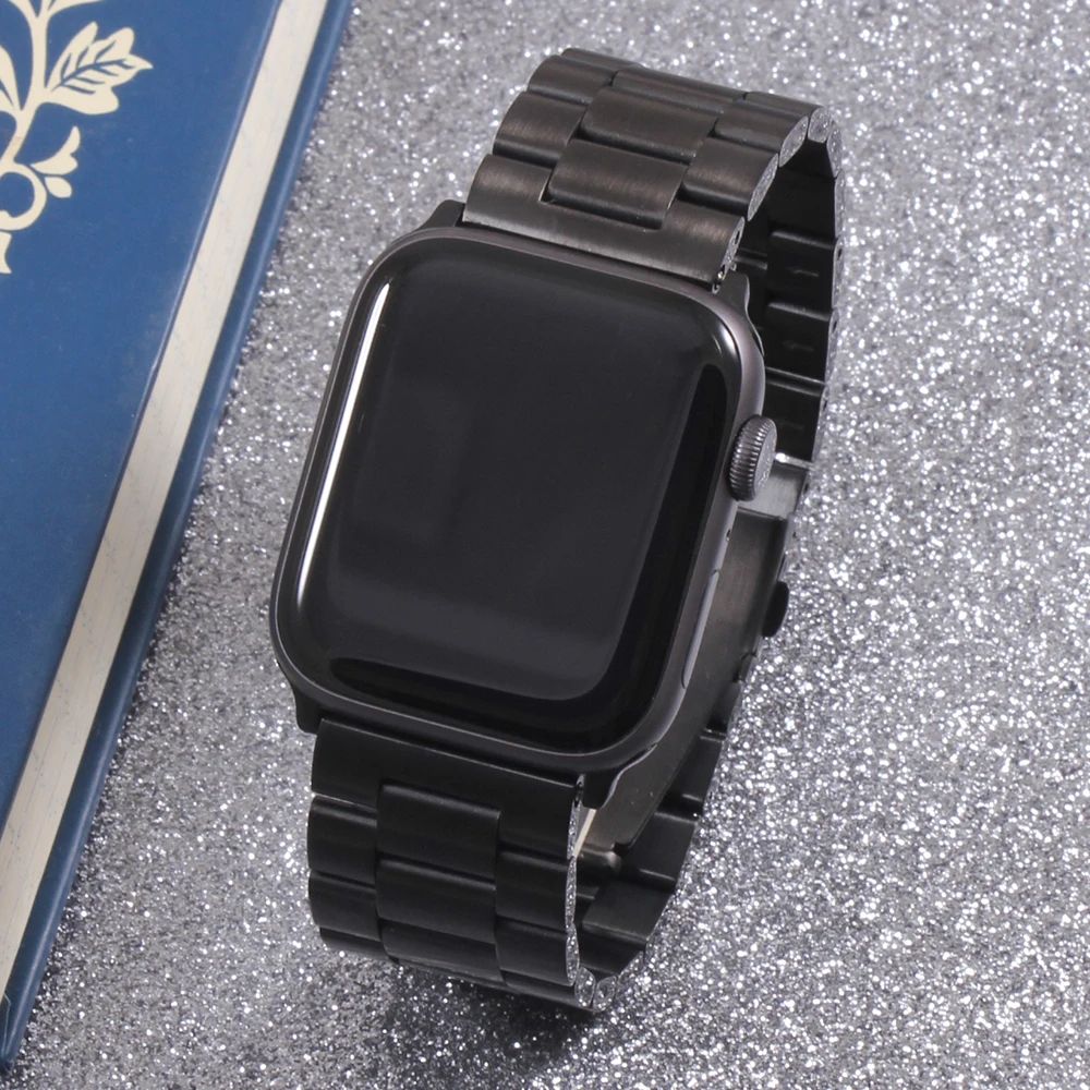 Black Stainless Steel Watch Strap